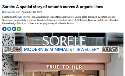 Aaina by Sanchi, approached Retale Design Solutions