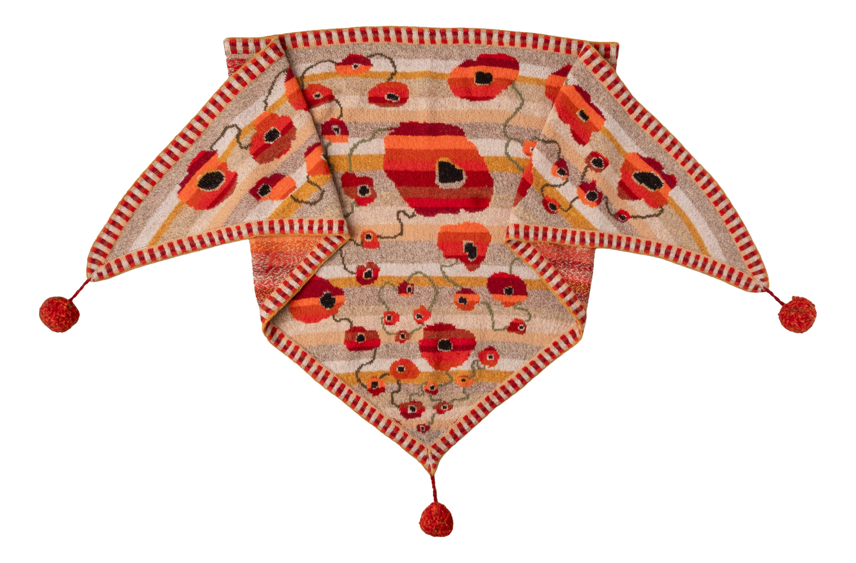 READY MADE - MASAI SHAWL SAND - orange/redand