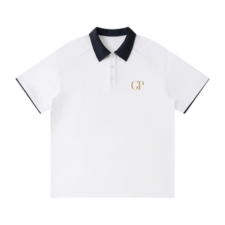 White Raglan Polo