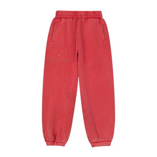 Red Heavyweight Fleece Jogger Front