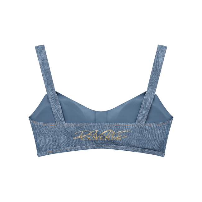 Divine Essence™ Luxe Gold Sports Bra Back View