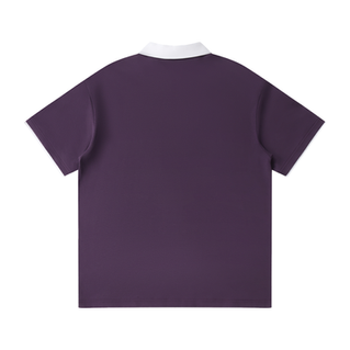 Purple Raglan Polo Back