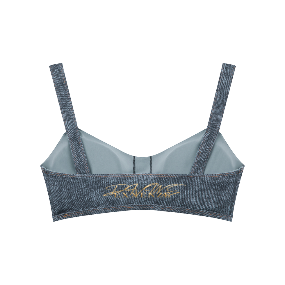 Divine Essence™ Luxe Gold Sports Bra Back View