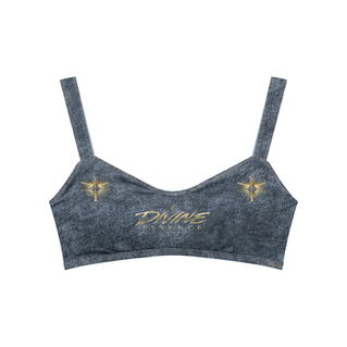 Divine Essence™ Luxe Gold Sports Bra Front View