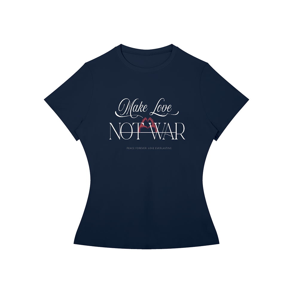 Navy Blue Make Love Not War™ Slim Fit Tee