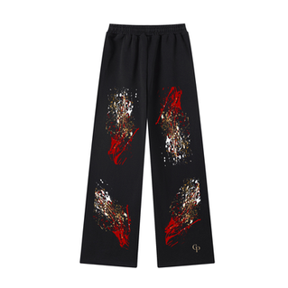 Black Straight-Leg Sweatpants