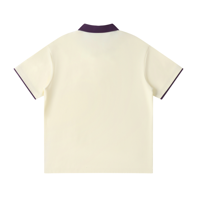 Off White Raglan Polo Back
