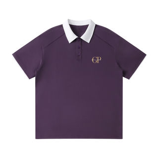 Purple Raglan Polo Front