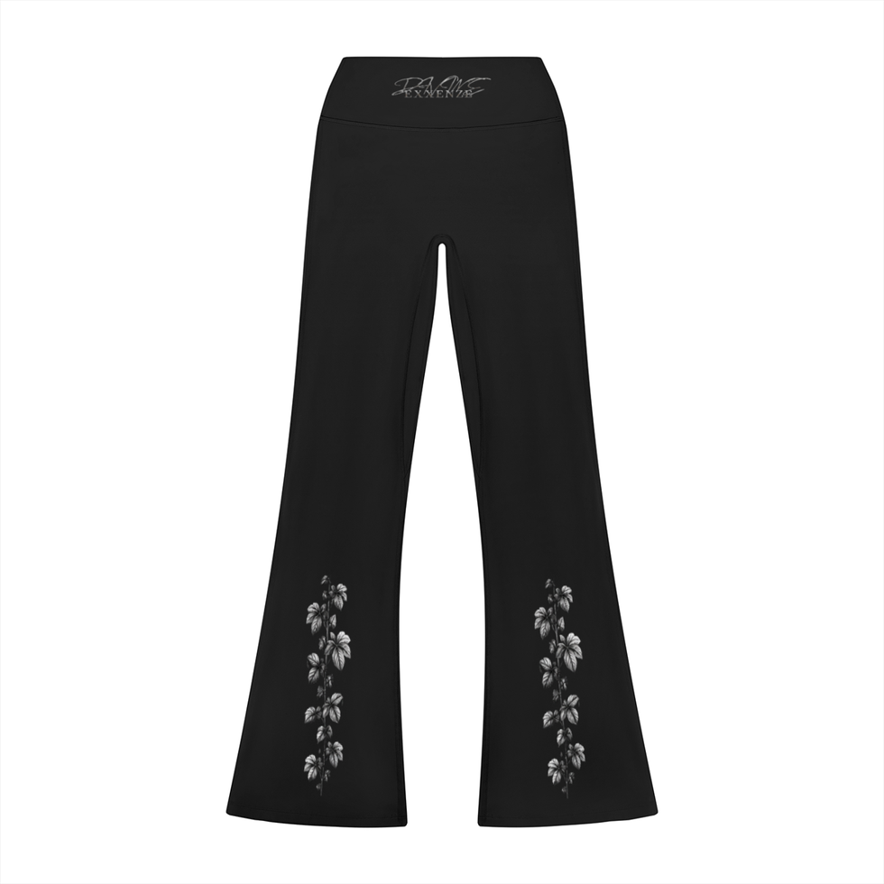 Black High Rise Flared Leggings