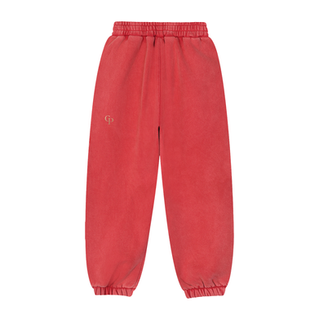 Red Heavyweight Fleece Jogger Back