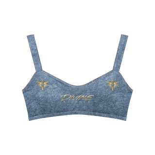 Divine Essence™ Luxe Gold Sports Bra Front View
