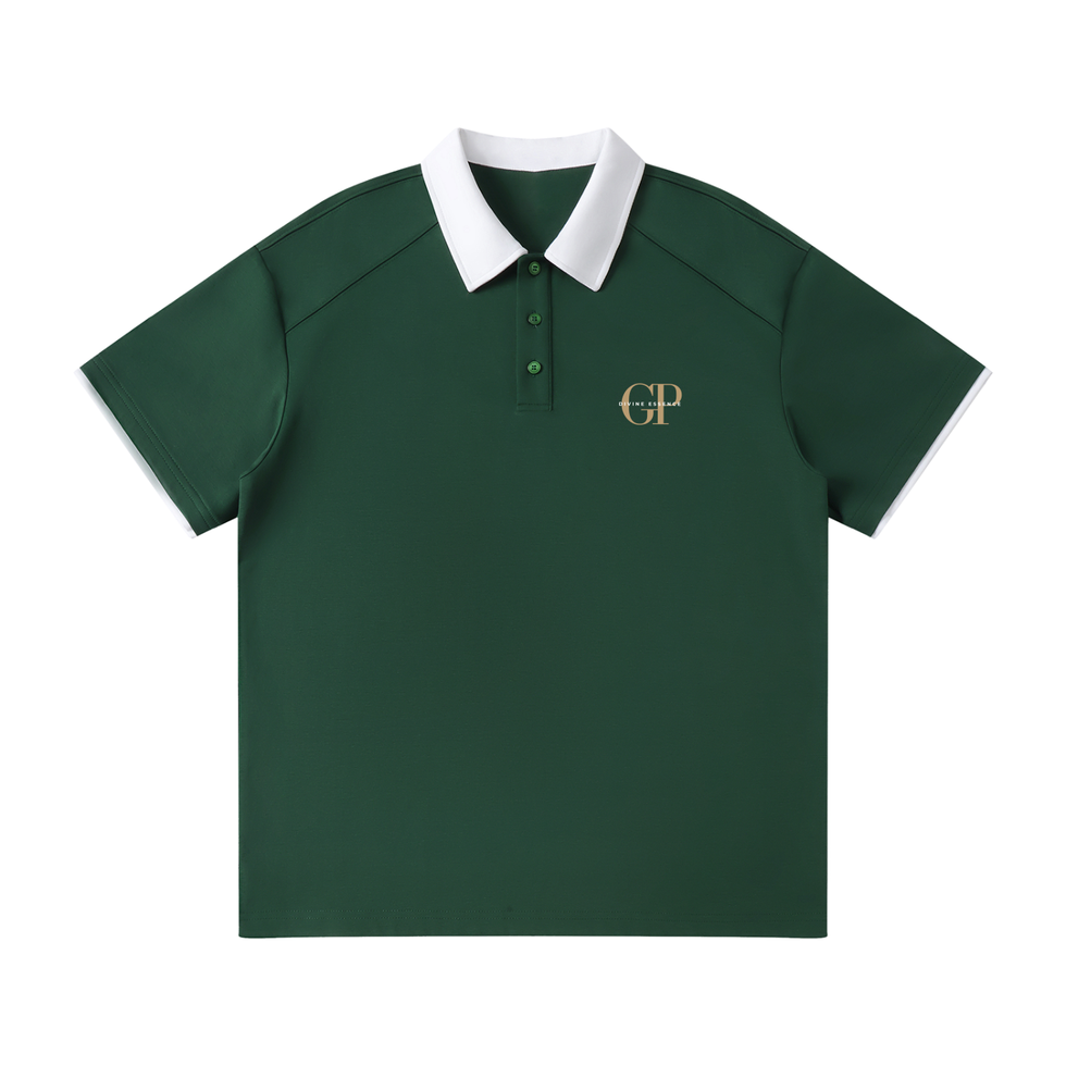 Green Raglan Polo