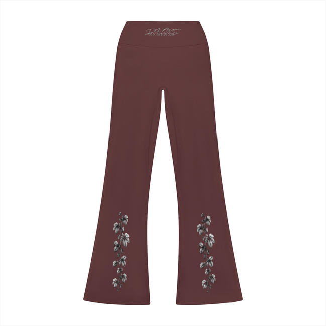 Brown High Rise Flared Leggings