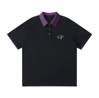 Black Raglan Polo
