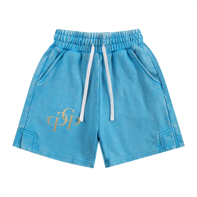 Light Blue Vintage Adventure Shorts