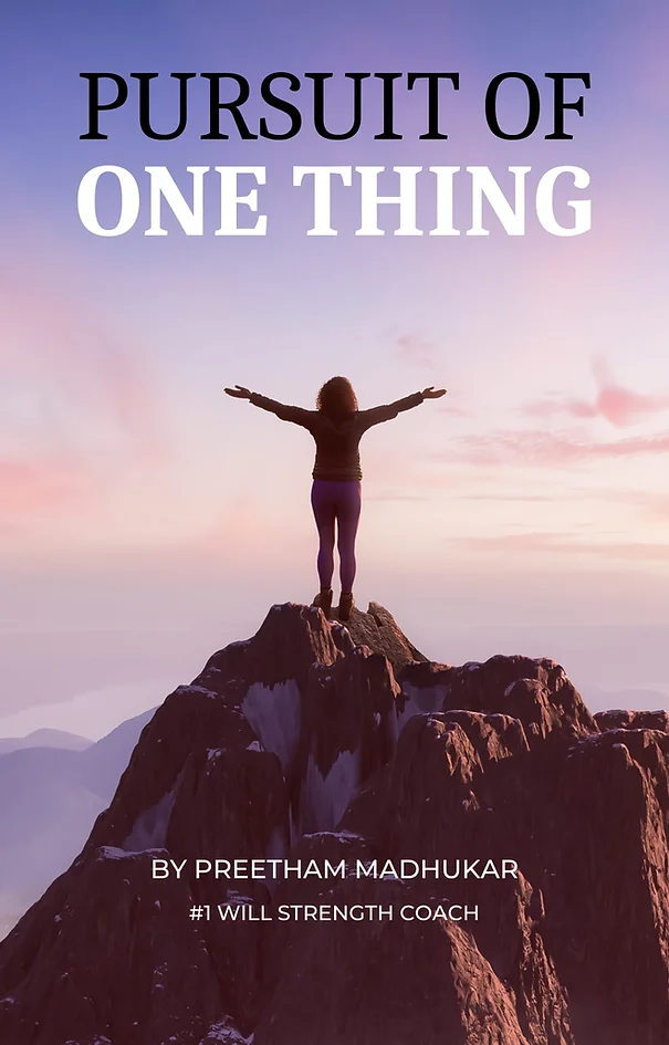 Pursuit Of One Thing Book By Capt. Preetham Madhukar, Founder Skills Beyond Education Bangalore