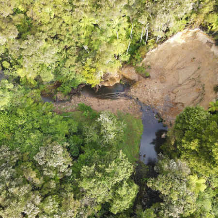 In-stream Erosion

Riverbanks and beds exposed to high flow events can lead to bank failure and scour, like in the image of a high-flow diversion channel.
