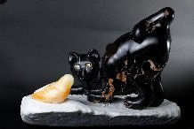 The Black Cat and Friend