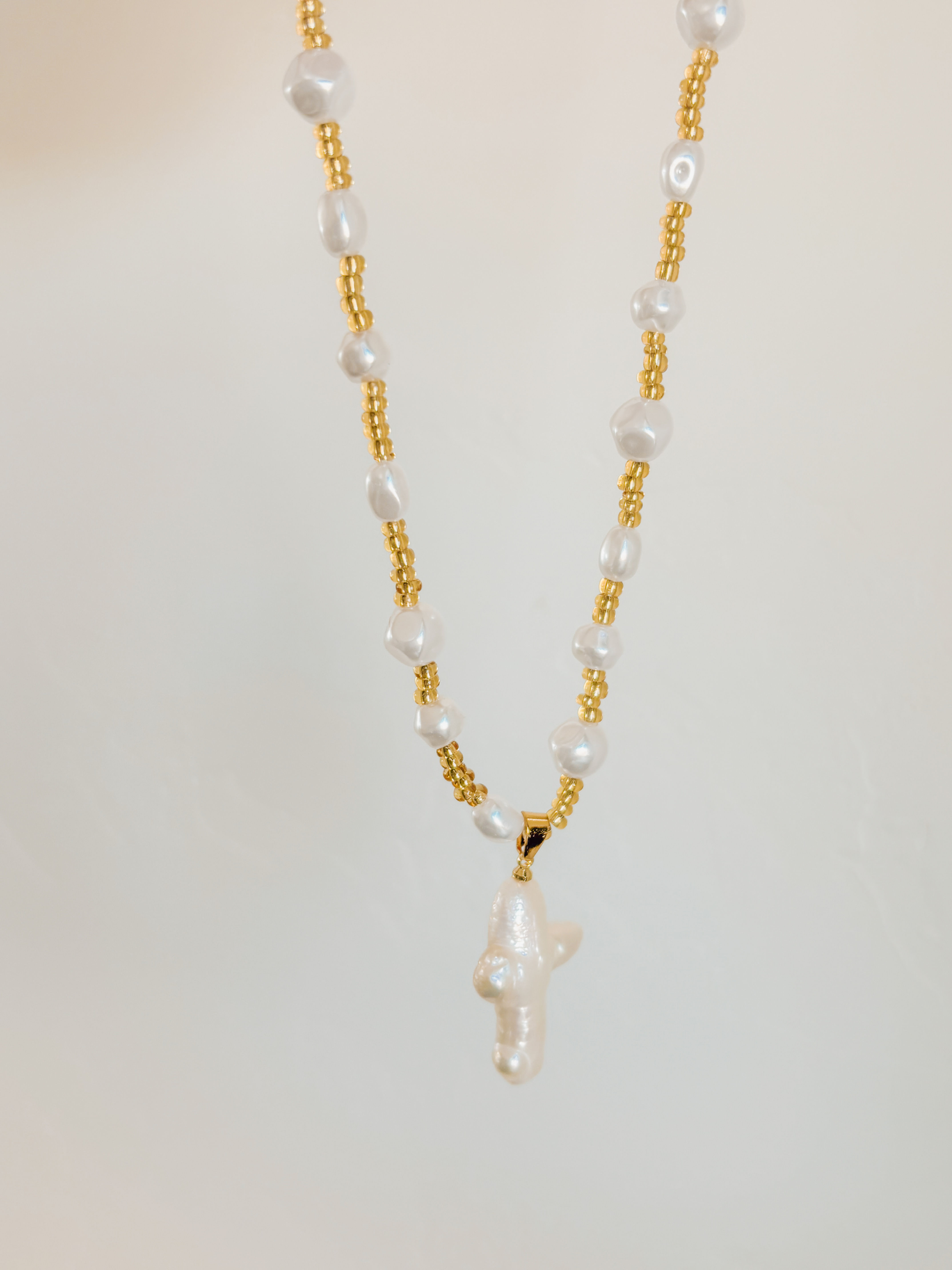 Pearl Cross Necklace