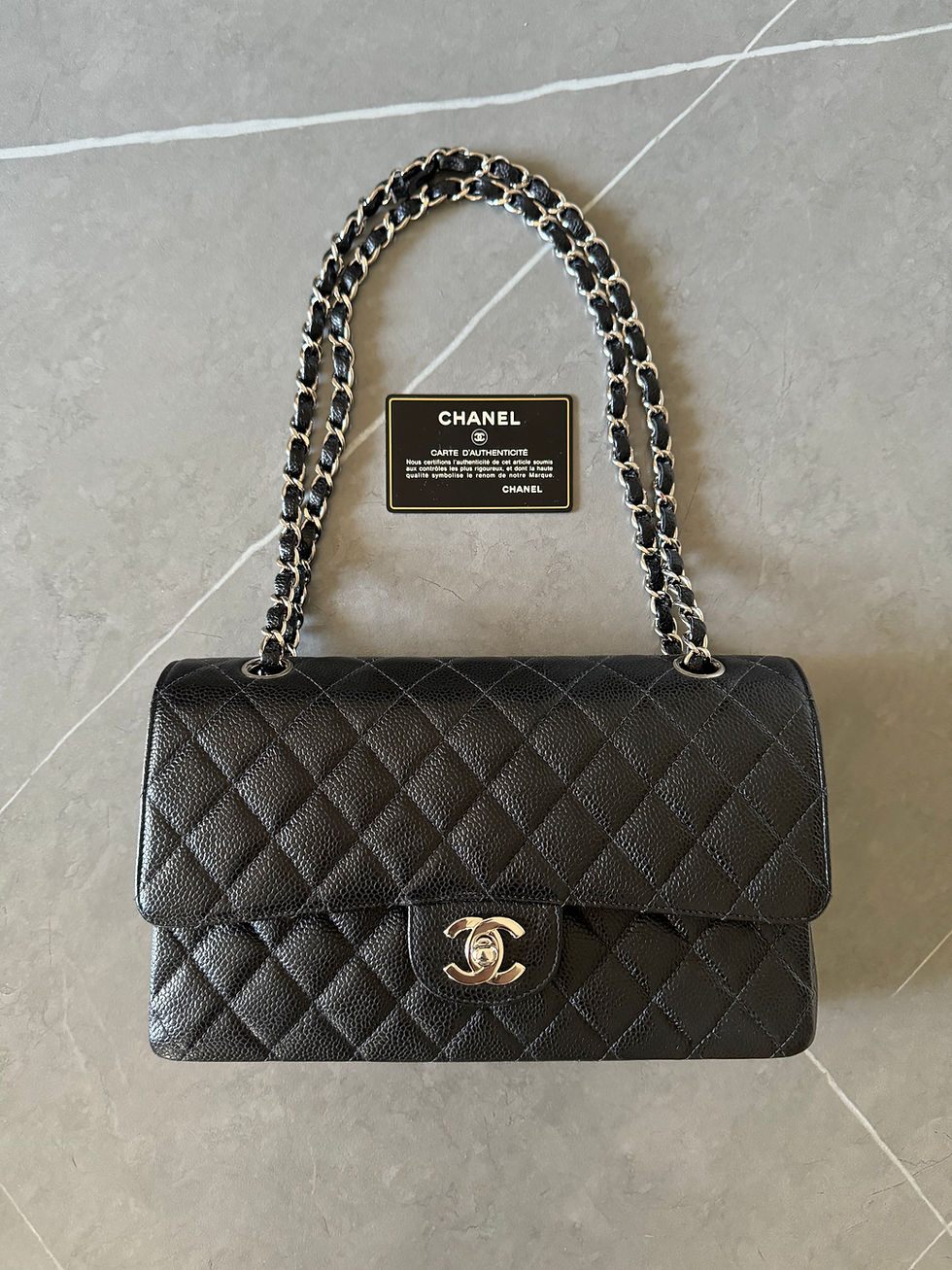 Thumbnail: Chanel Caviar Medium Flap Black SHW