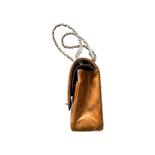 Chanel Patent Caramel Medium Flap | sassiluxe