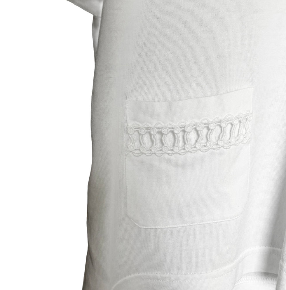 Thumbnail: Chanel white shirt w/chanel logo & 2 front pockets