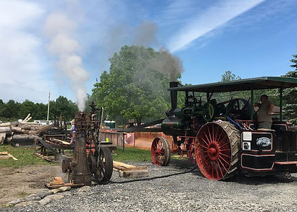 Sawmill with Steam Tractor