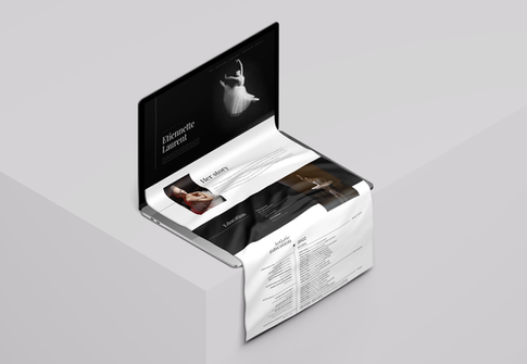 Elegant website redesign for a professional ballerina portfolio with refined editorial layout and scroll interaction.