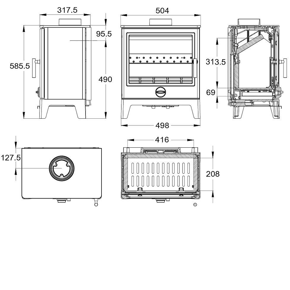 Thumbnail: Mi-Fires Large Derwent 8kw with Installation kit