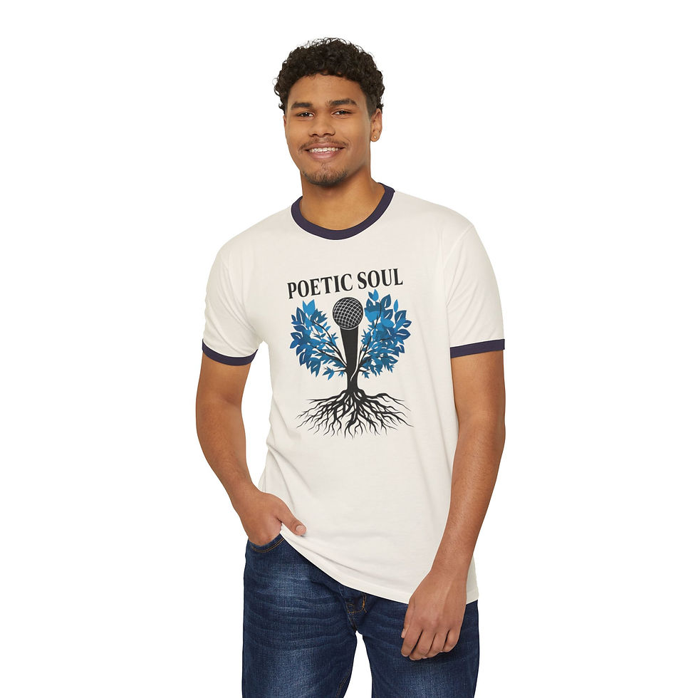 Thumbnail: Poetic Soul Ringer T-Shirt | Inspire Dreams, Motivational Apparel