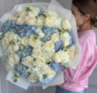 Sky Petals- Blue and white bouquet