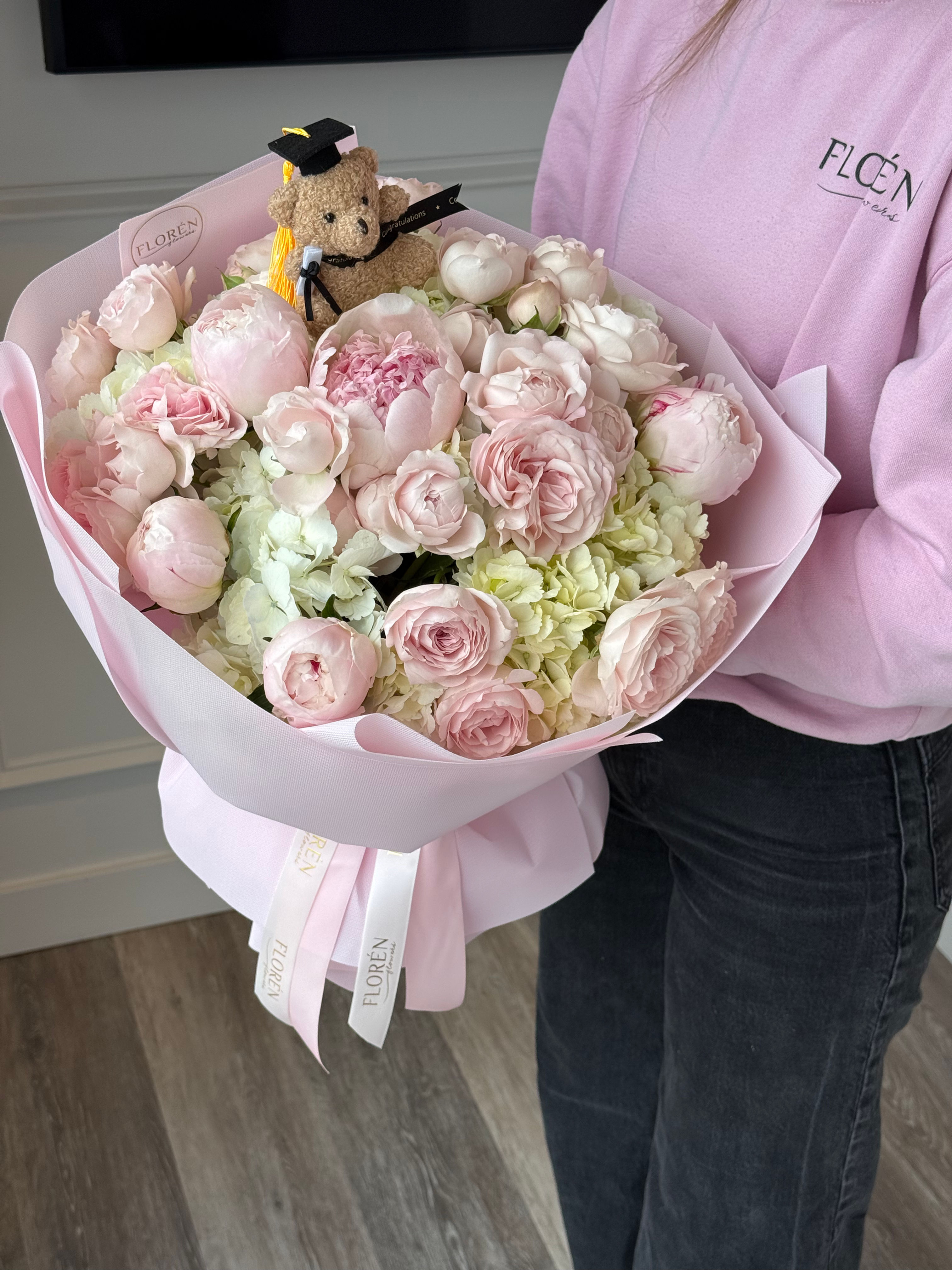 Bouquet "Future in Bloom"- Hydrangeas, garden roses, and peonies