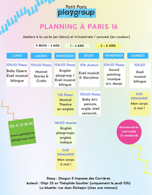 Planning Paris 16