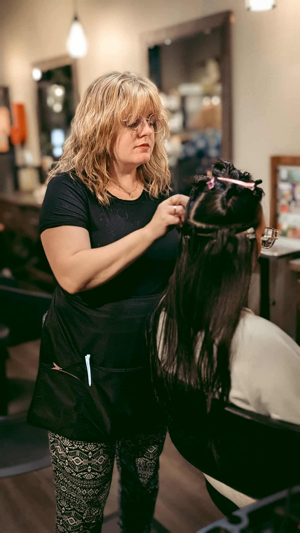 Malynda Working With A Clients Hair