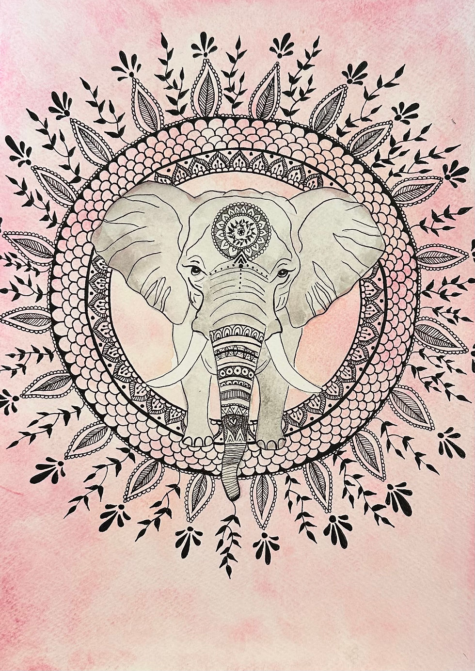 Thumbnail: Close up of mandala elephant artwork