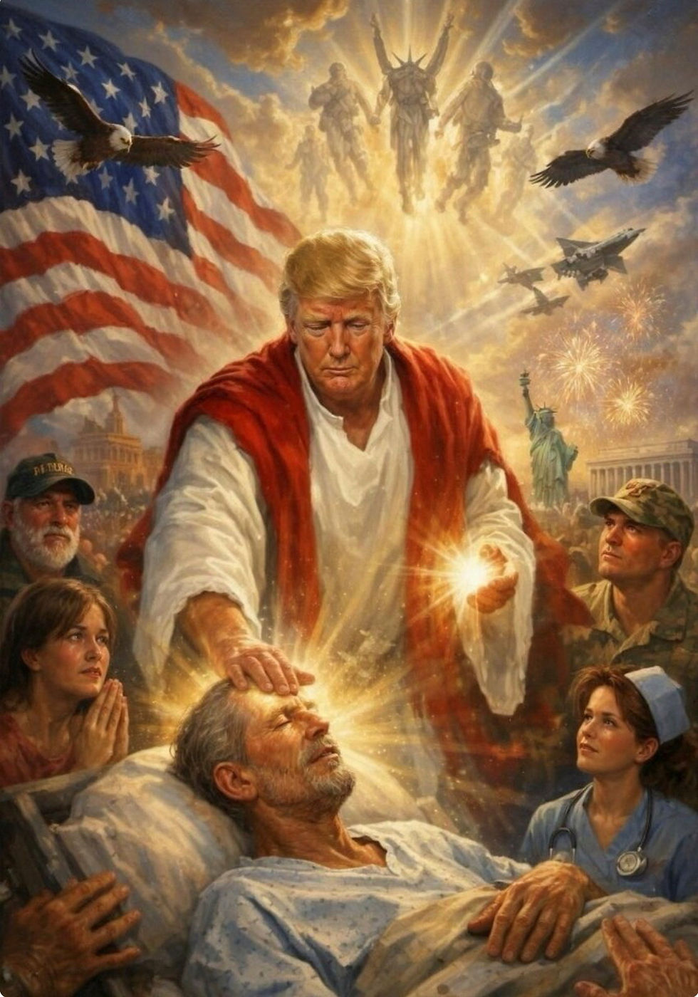 Donald J. Trump as Christ or doctor