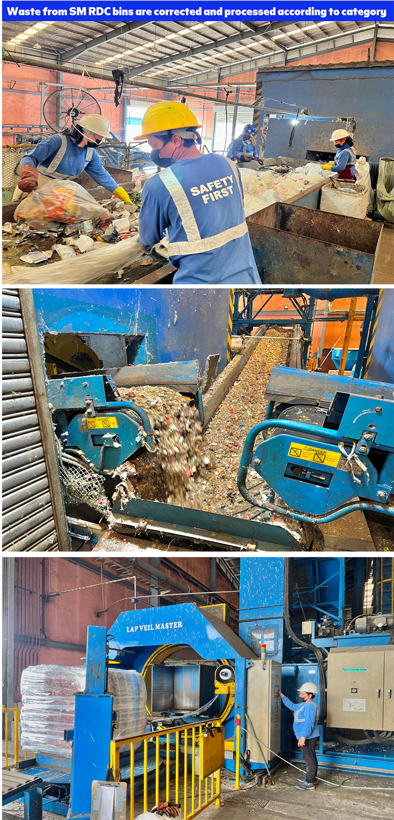 Waste from SM RDC bins are corrected and processed according to category