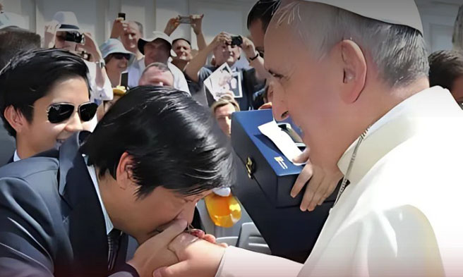 BBM AT LIZA, DADALO SA LIBING NI POPE FRANCIS
