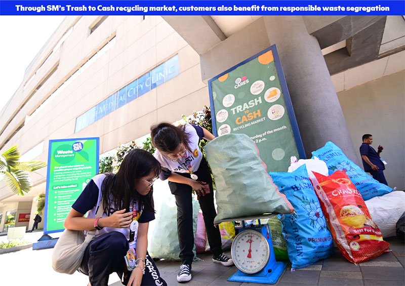 Through SM’s Trash to Cash recycling market, customers also benefit from responsible waste segregation