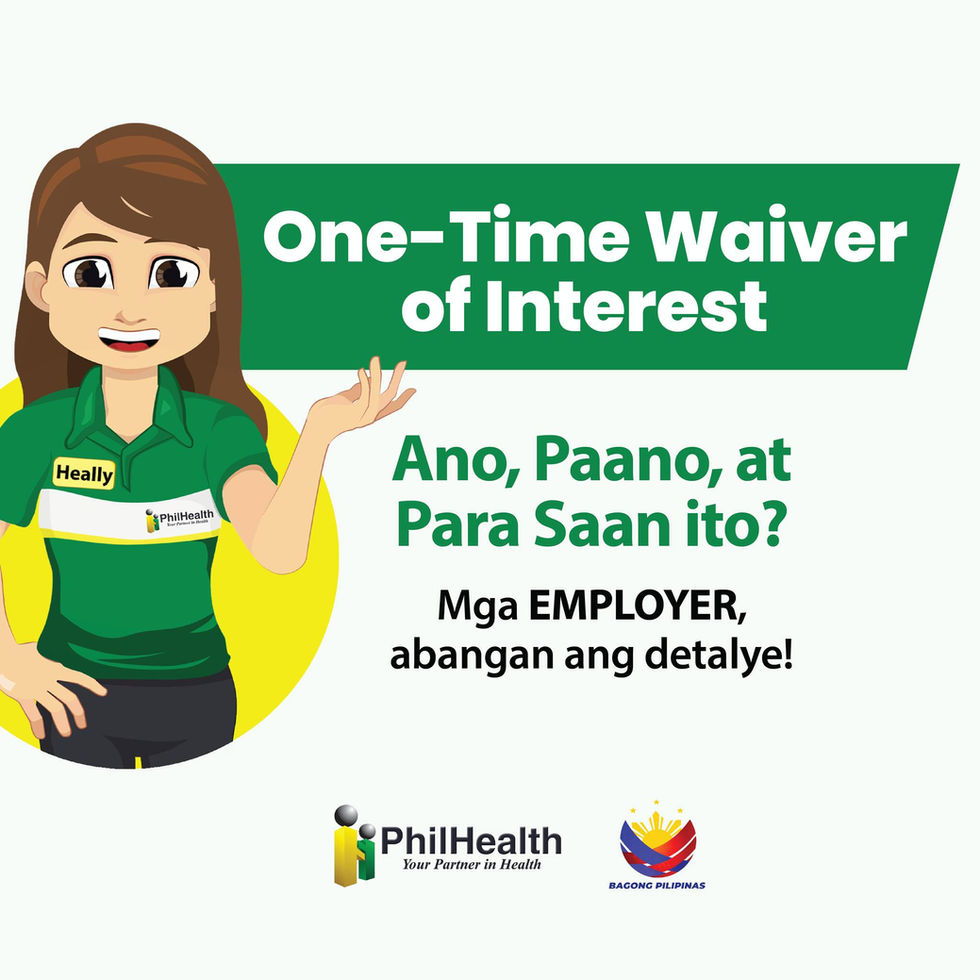 PhilHealth One Time Interest Waiver