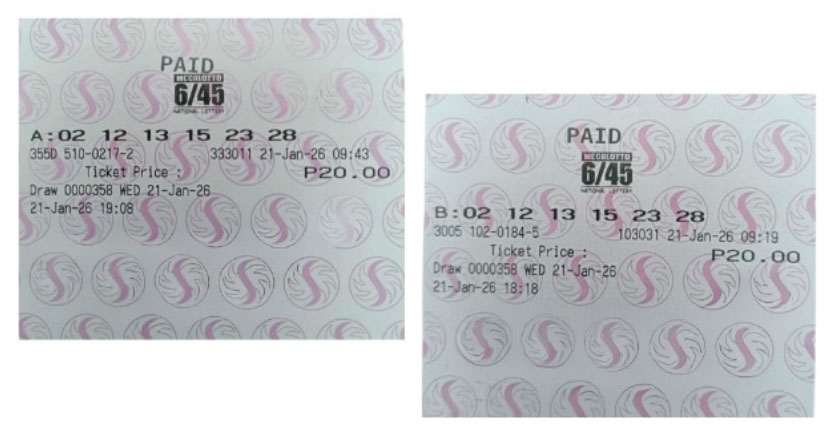 PCSO Winning Tickets