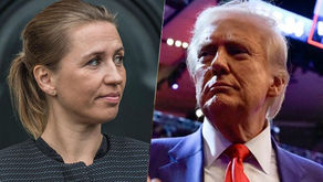 Denmark Prime Minister Mette Frederiksen at Pres. Donald Trump - FB