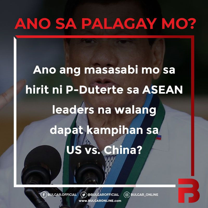 ANO SA PALAGAY MO? - Nov. 4, 2019 ASEAN - Walang dapat kampihan sa US vs China