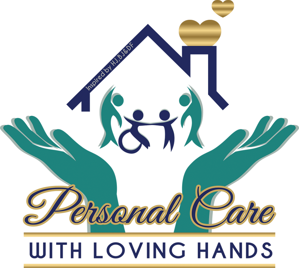Personal Care with Loving Hands logo, Inspired by M.L.S. & J.D.F. Home