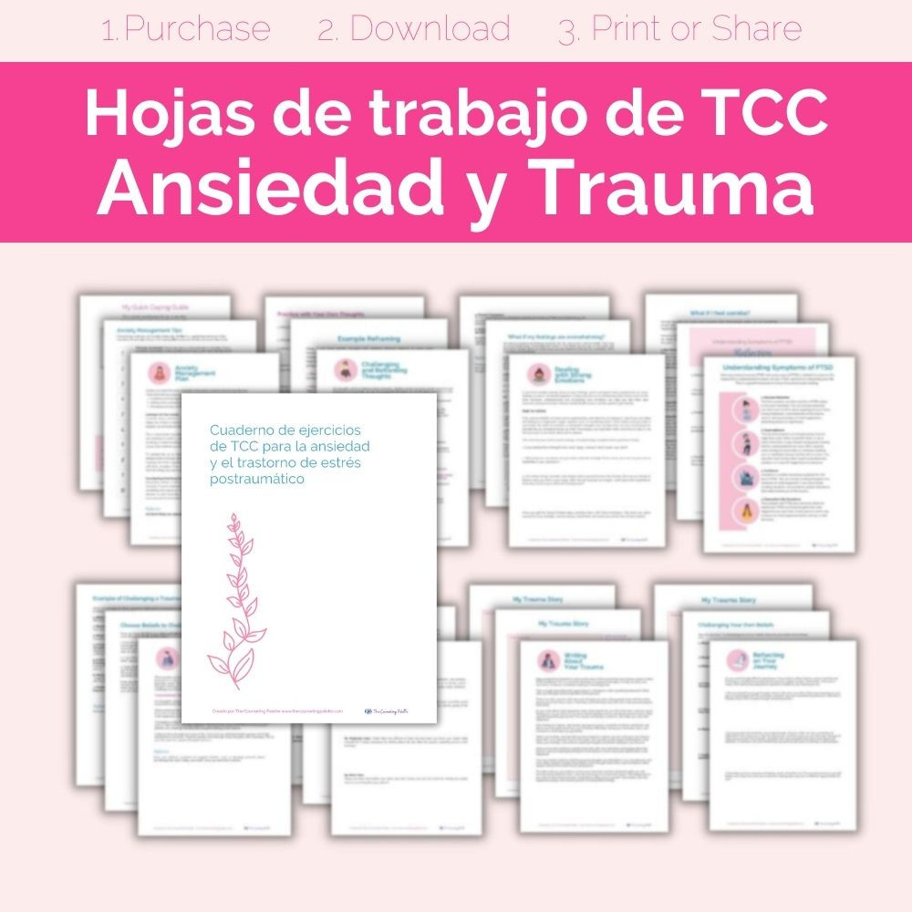 Hojas de trabajo para terapia cognitivo conductual para ansiedad y trauma
