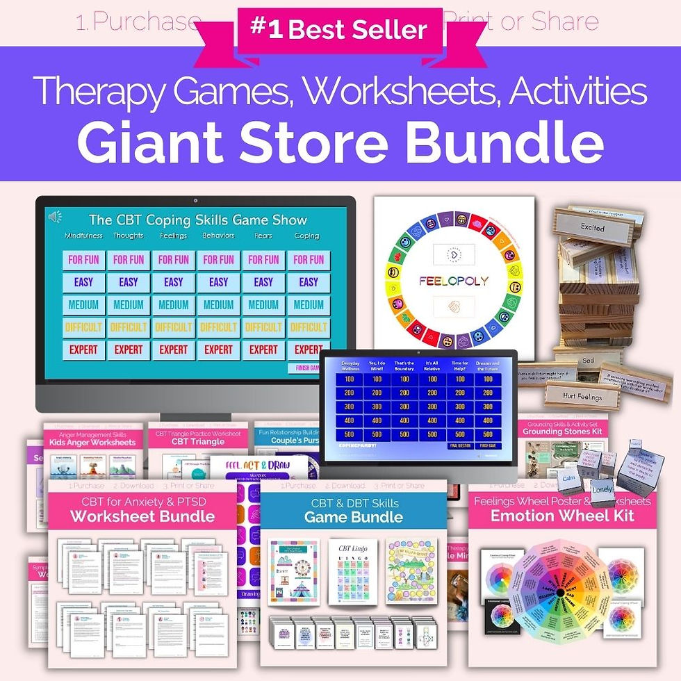 problem solving activities adults speech therapy This infographic shows multiple therapy games covering CBT, anxiety, trauma, DBT, couples therapy, emotions, and much more.