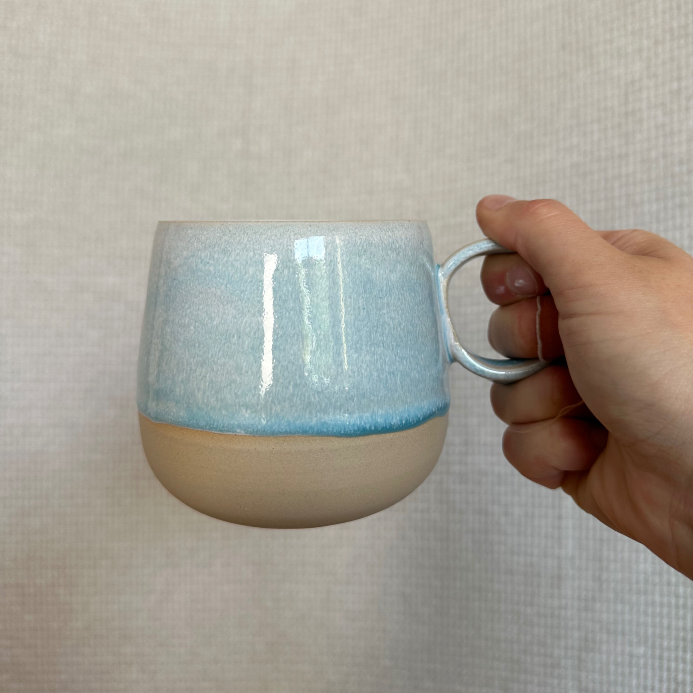Bauchige Tasse Aquamarin Effekt