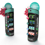 Nicorette Bottle Shaped Cardboard POS Point Of Sale Floor Display