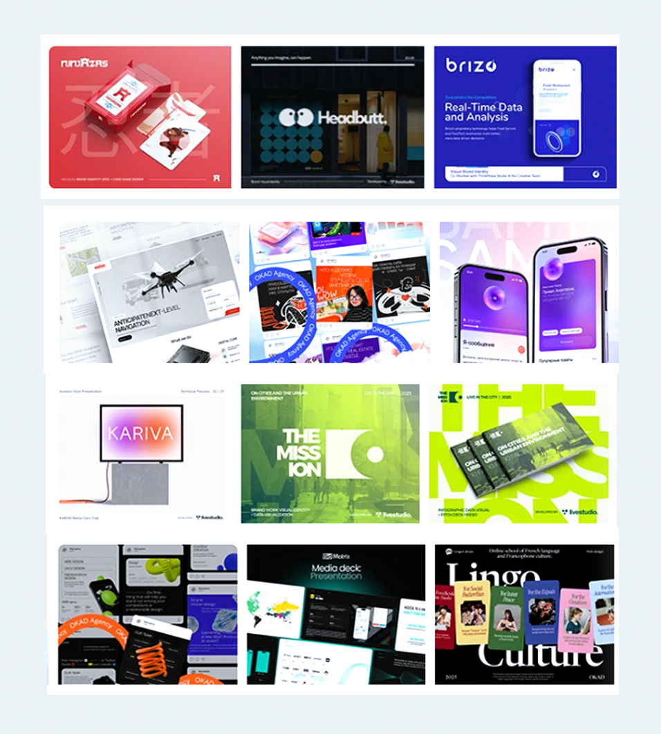 Showcase of diverse graphic design work