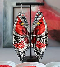 Cardinal Earrings